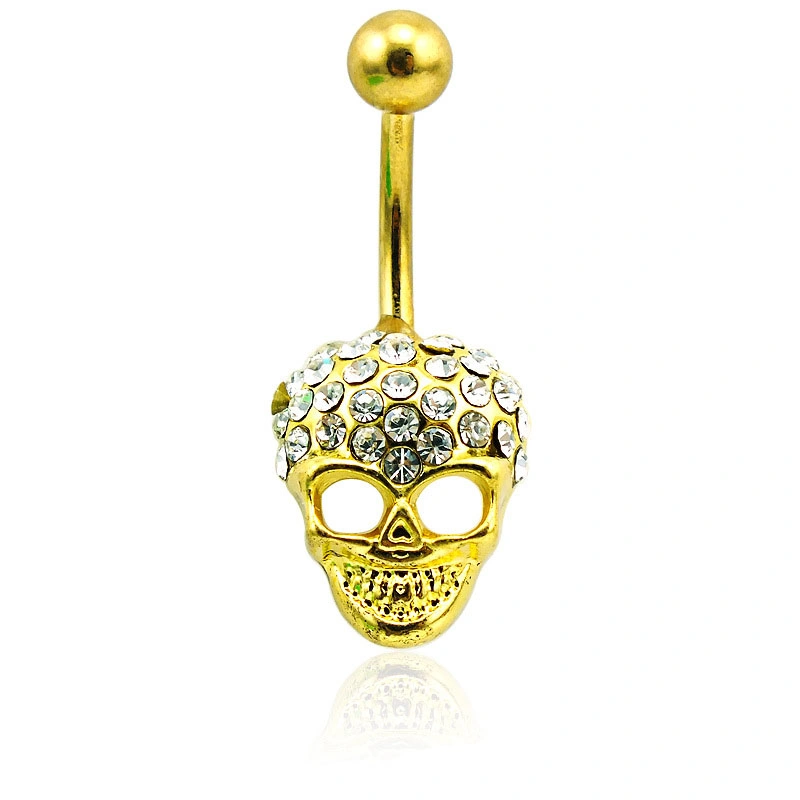 Creative Personality Skull and Bones Set Auger Belly Rings