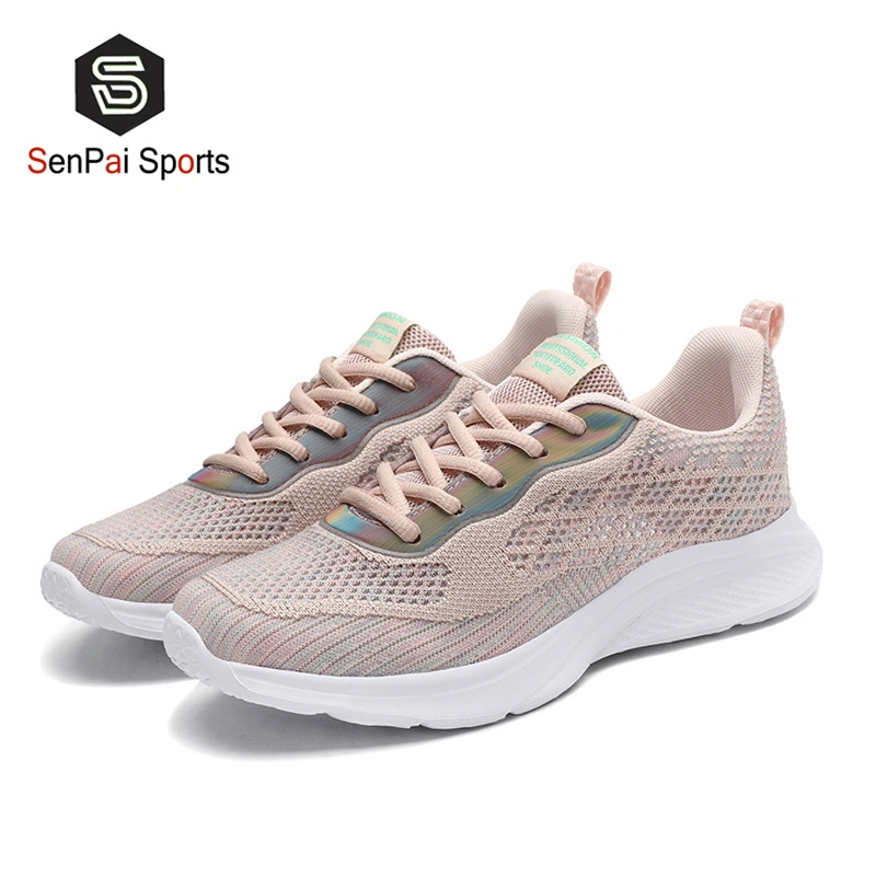 Designed Flyknit Women Jogging Shoes Female Running Footwear