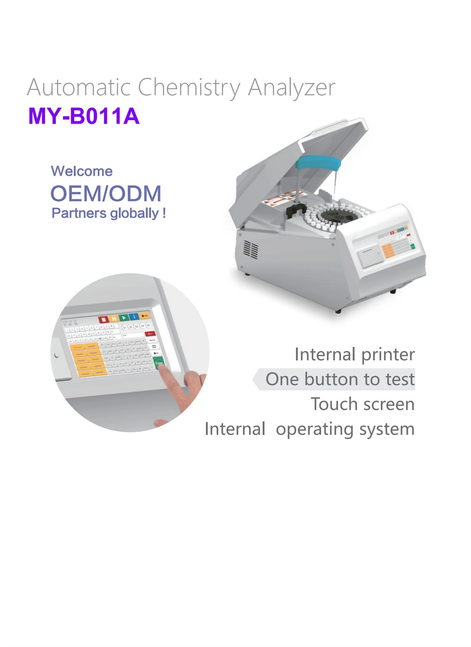 Factory Price Medical Devices Fully Automatic Blood Biochemistry Machine Automatic Clinical Chemistry Analyzer My-B012