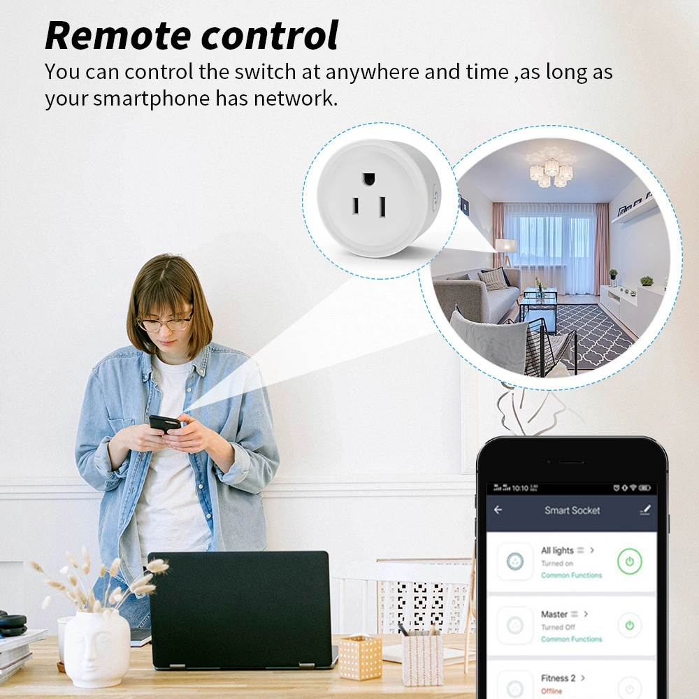 Smart Zigbee WiFi Outlet: Remote Smartphone Voice Control und Timer Switch - US-Stecker