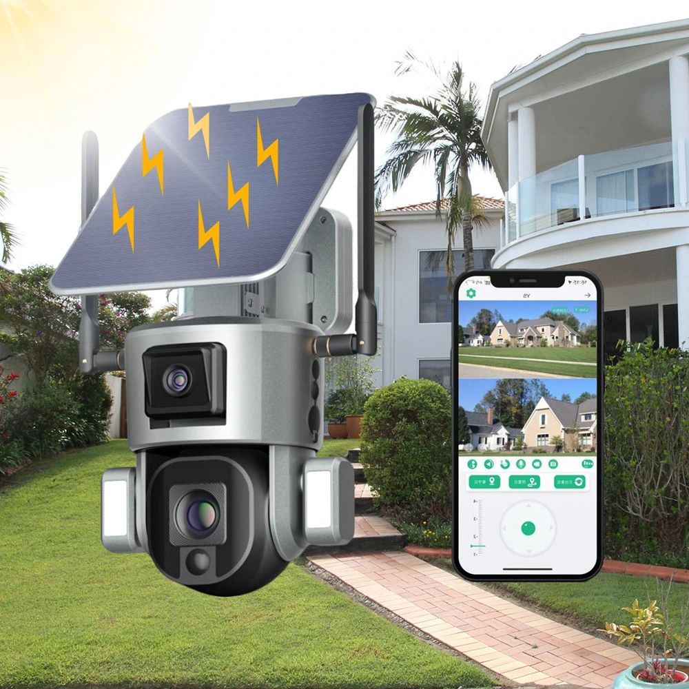 Caméra mobile 4G solaire caméra dôme de vidéosurveillance d'extérieur Surveillance étanche