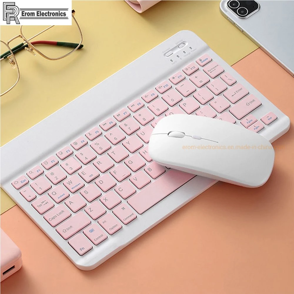 Factory Direct Supply Simple Design No Fingerprints Wireless Portable Ultra-Thin Keyboard Mouse for iPad Universal Set Bluetooth Keyboard