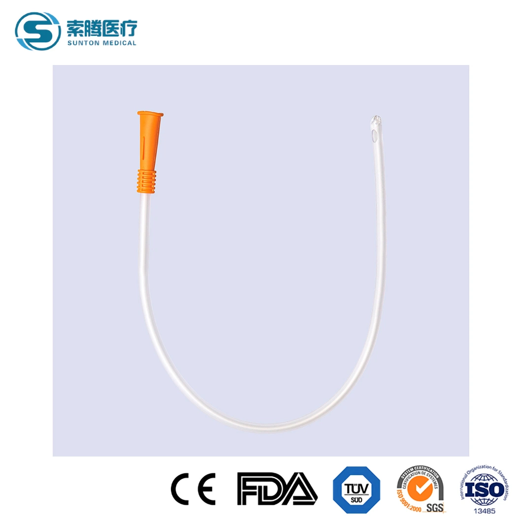 Sunton China catéteres desechables Nelaton catéter venoso médico desechable PVC Catheter Kits Factory Venta PVC material Urology catheter