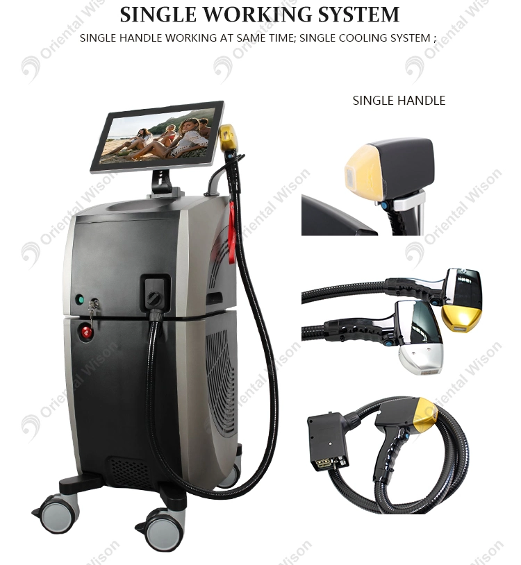 Diodo láser de 808nm diodos láser de hielo láser de triple onda CE Equipo médico Laser 808nm Hair Removal Machine 755 808 1064nm