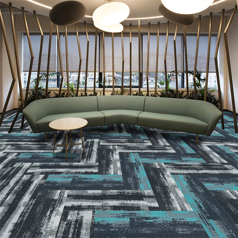 Factory Supply PVC Floor Carpet Cheap Price 100%PP Polyester Carpet Modular Pictures