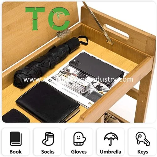 Wholesale/Supplier Bamboo Hallway Shoe Bench Shoe Storage Bench Wooden Change Shoe Stool