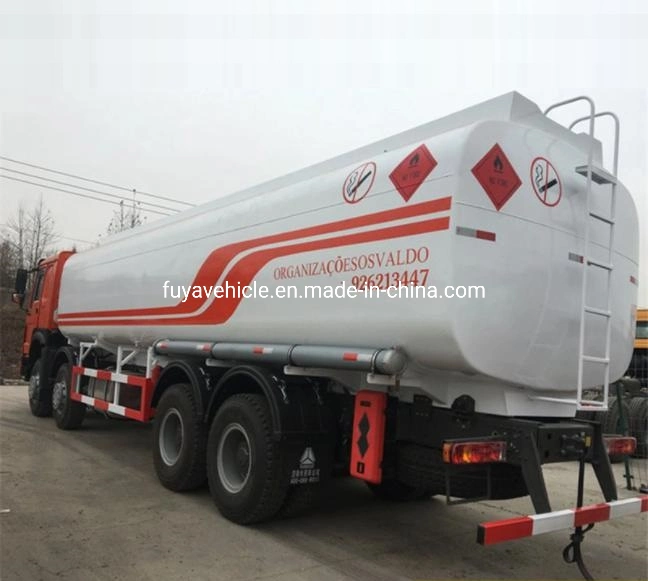 Sinotruk HOWO 8X4 25000L 30cbm 30m3 Fuel Tank Truck for Oil Transportation