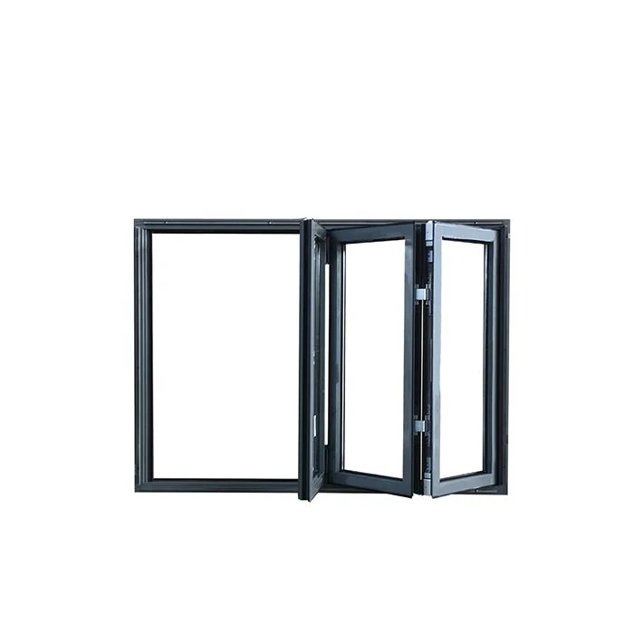 Arch Windows Fold Balcony Glazing Folding Invisible Frameless Double Glass Window with Thermal Break