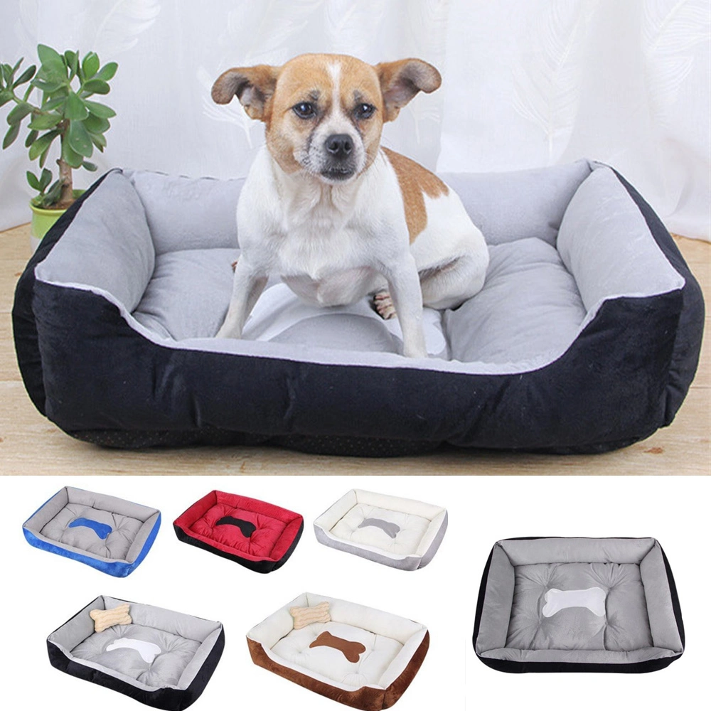 Sofá cama desmontable lavable para mascotas suave y cómodo de Cuddler Con patrón óseo