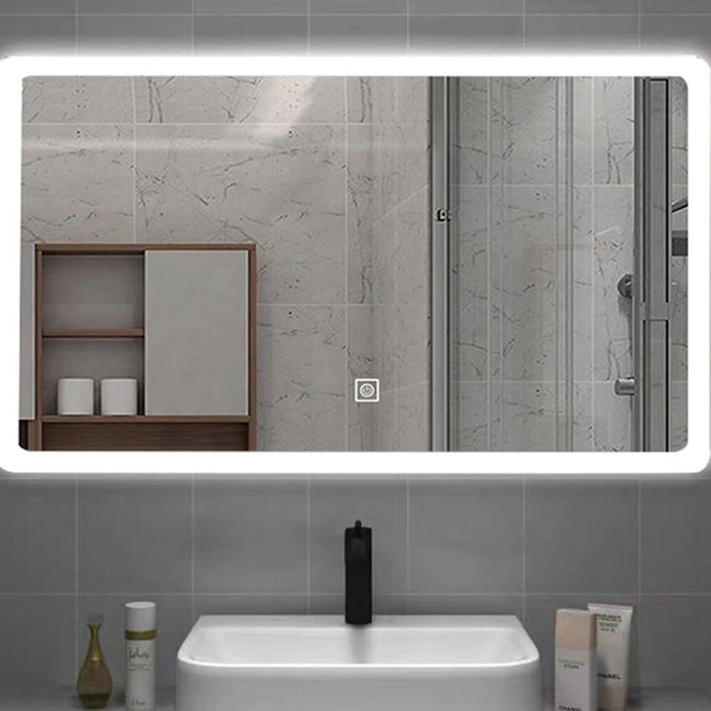 Factory Wholesale/Supplier Touch Sensor Home Wall Decoration Salon Furniture Wall Mounted Make up LED Smart Home LED Bathroom Mirror with Defogger and Bluetooth Speaker