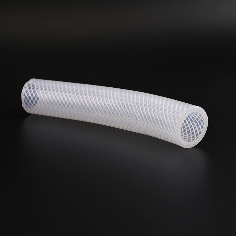 High Pressure Braided Silicone Tube Rubber Pipe Clear Reinforced Silicone Hose