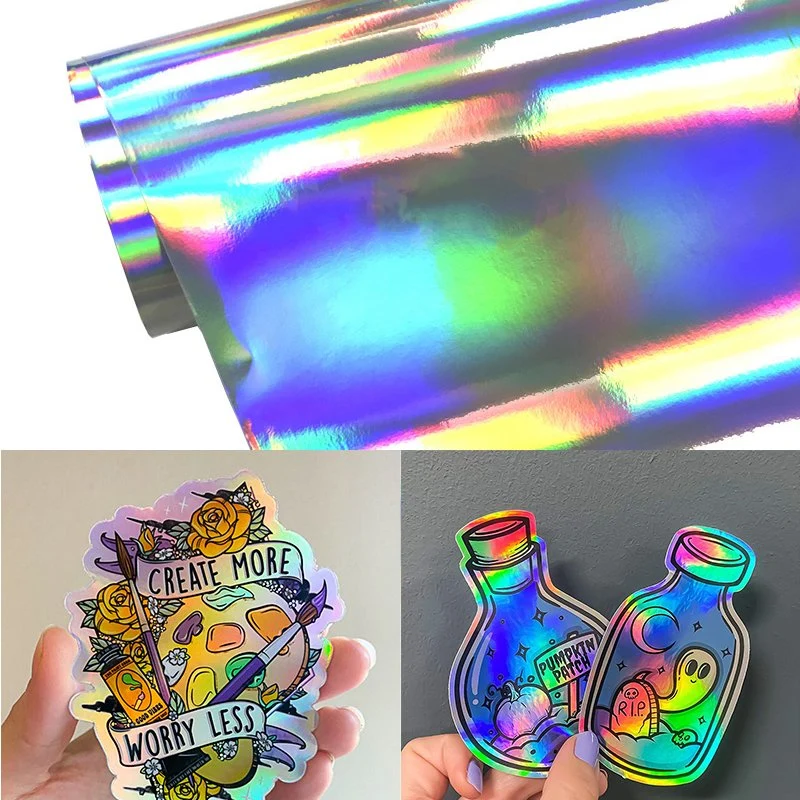 SINOVINYL Holo Sticker Eco Solvent Printing Chrome Laser Holographic Printable Vinyl