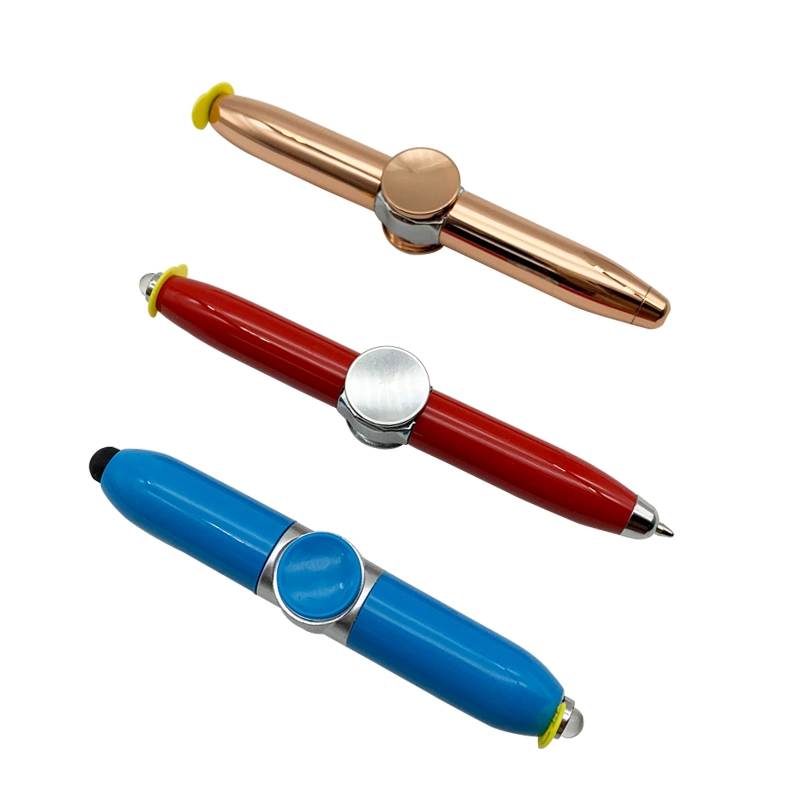Neuheit Multifunktions-Finger Gyro Pen mit LED für Werbegeschenke