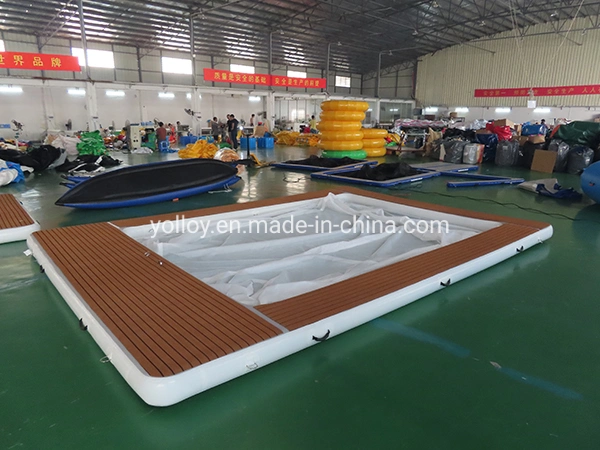 Inflatable Jellyfish Yacht Floating Swimming Ocean Pool Platform with Net