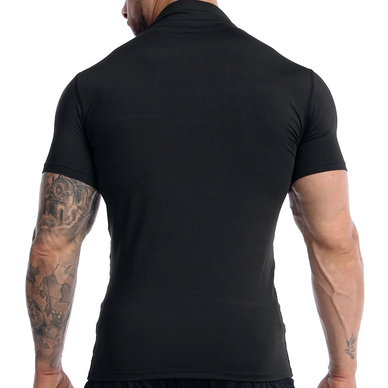 Men Sports Quick-Drying Gym Clothes Morning Running Short Sleeves Jogging