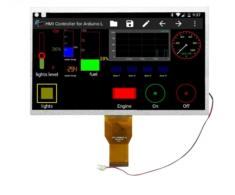 10.1 Inch 1024*600 Resolution Sunlight Readable TFT LCD Display Screen Rg-T101bah-22