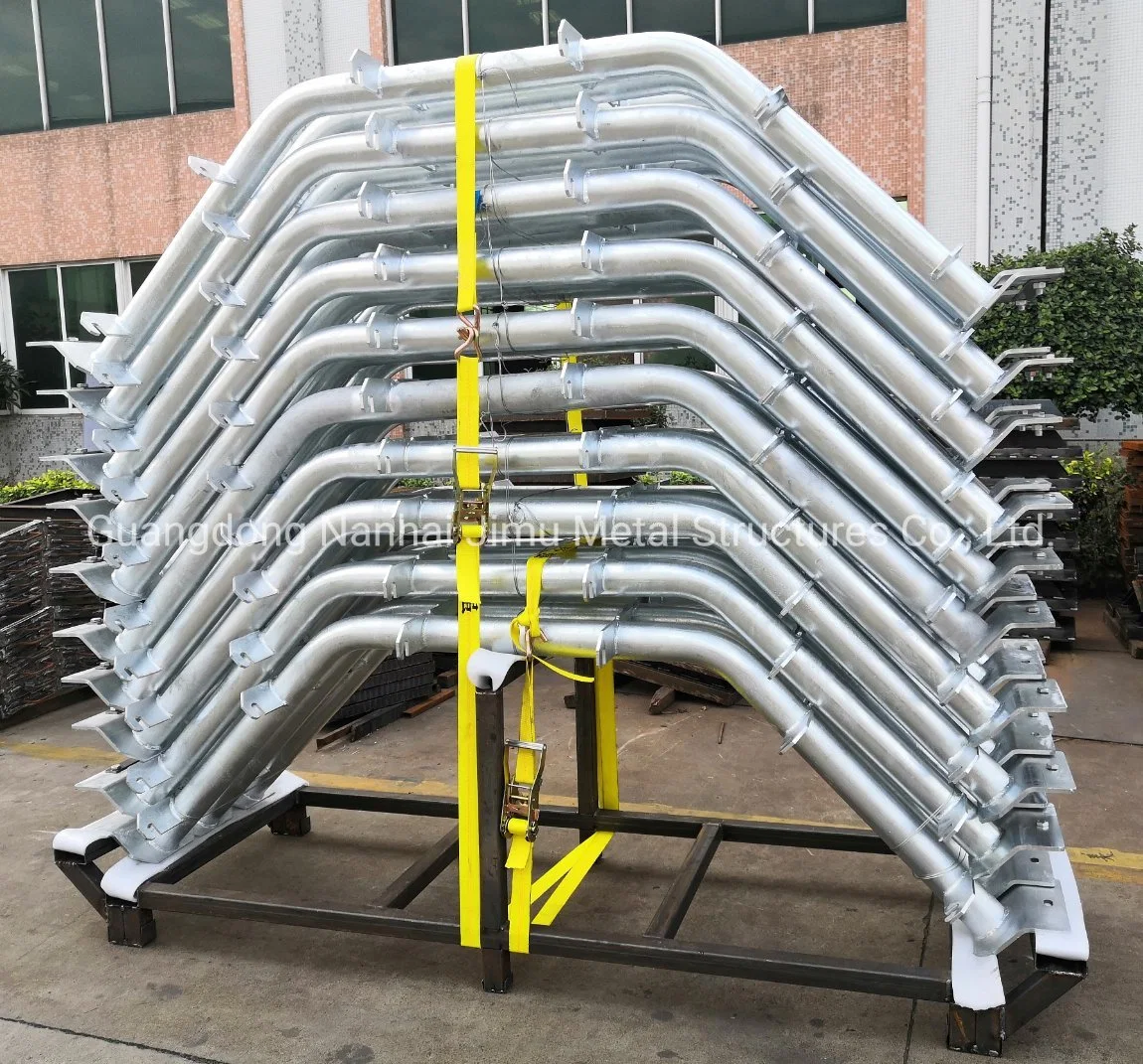 Jimu Hot DIP Galvanized Light Steel Structure Roller Conveyor Idler Frame