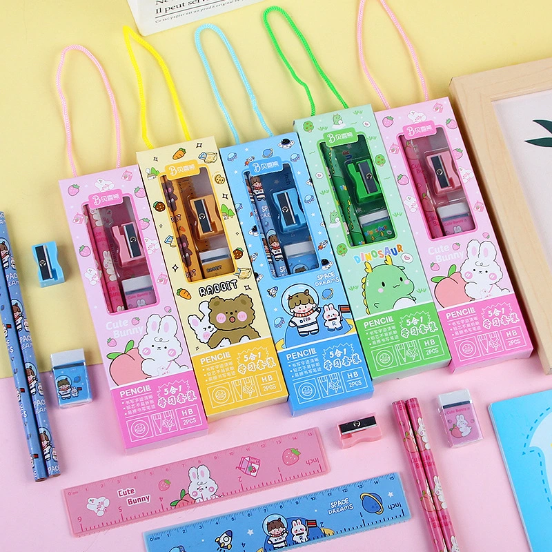 Wholesale Cartoon Cute Hand Pencil Set for Students