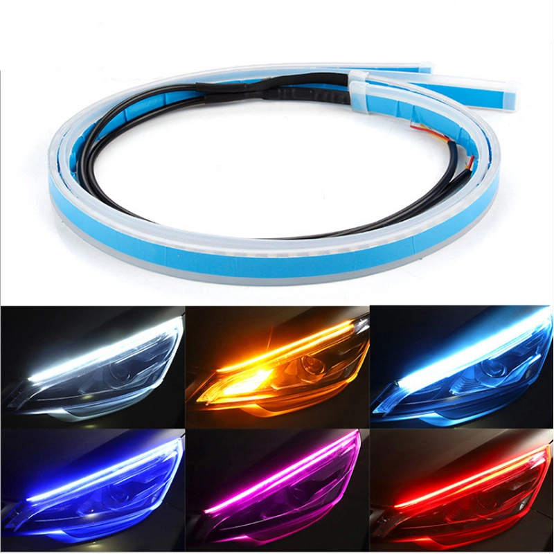 Colorful Flowing LED Guide Strip Bar for Car Trunk Dynamic Blinkers Turn Light Headlight Guide Bar