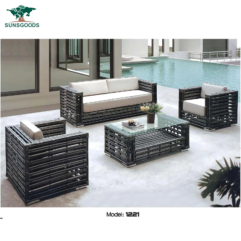 Wholesale/Supplierr Modern Furniture Chinese Garden Hotel Leisure Rope Corner Outdoor Furniture Set