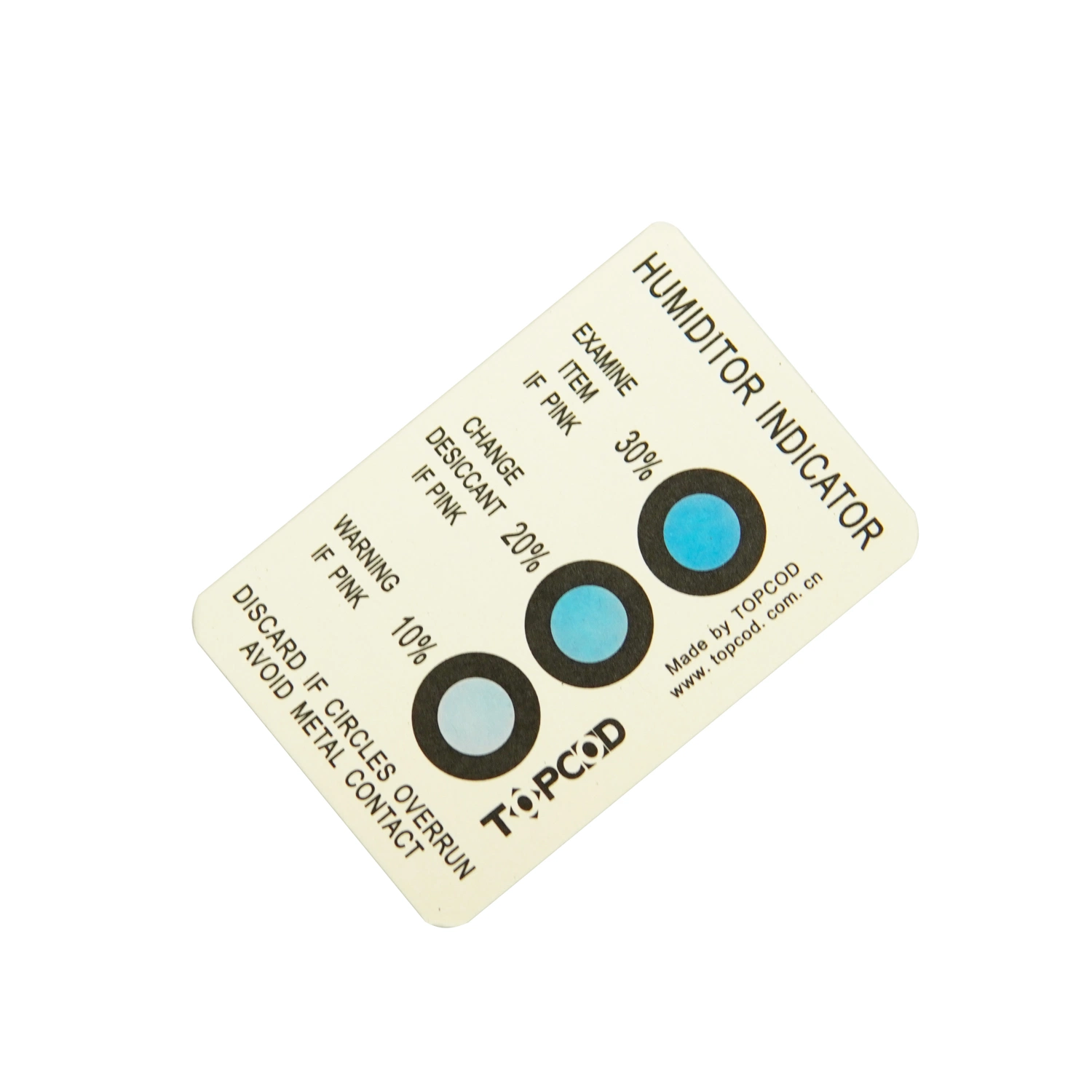 3 Point Cobalt Dichloride Free Humidity Indicator Card Blue to Pink for Electronic Components