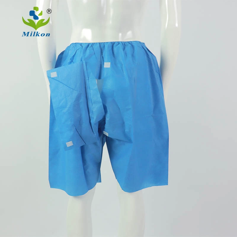 Disposable Non-Woven SMS Exam Shorts Pants for Endoscopy Colonoscopy