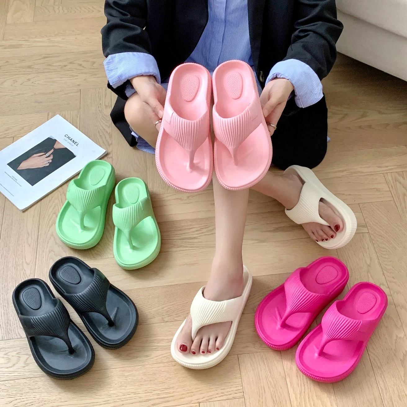 EVA Injection Lady Slipper Candy Colorful Shoes