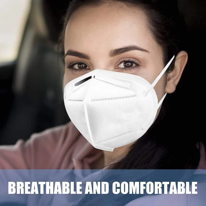 KN95 Disposable Face White 5-Ply Protection Breathable Cup Dust Masks