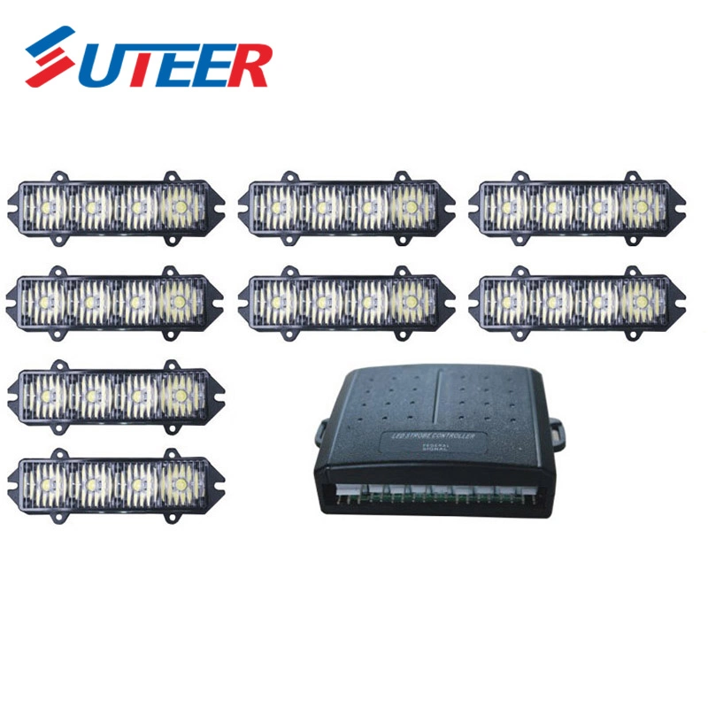 Polizei Auto LKW Grille LED Strobe Licht Kits für Notfall Fahrzeug St1140