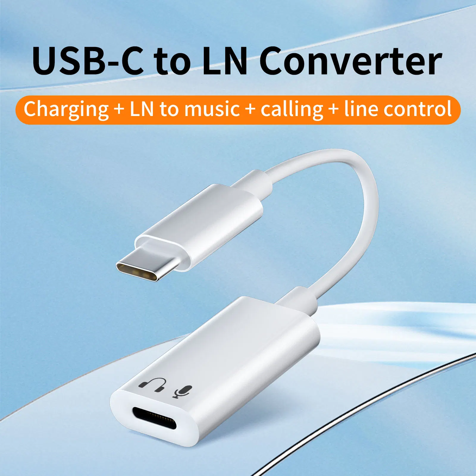 USB-C to Lightning Adapter 3 in 1 Audio Adapter for iPhone 11 12 PRO Max Xxs Aux Jack Headset Lighting 3.5mm to Headphone Splitter Charging Earphone Cable