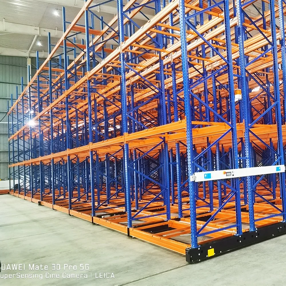 Electrical Powered Heavy Duty Floor Track Guided Movable Racking System