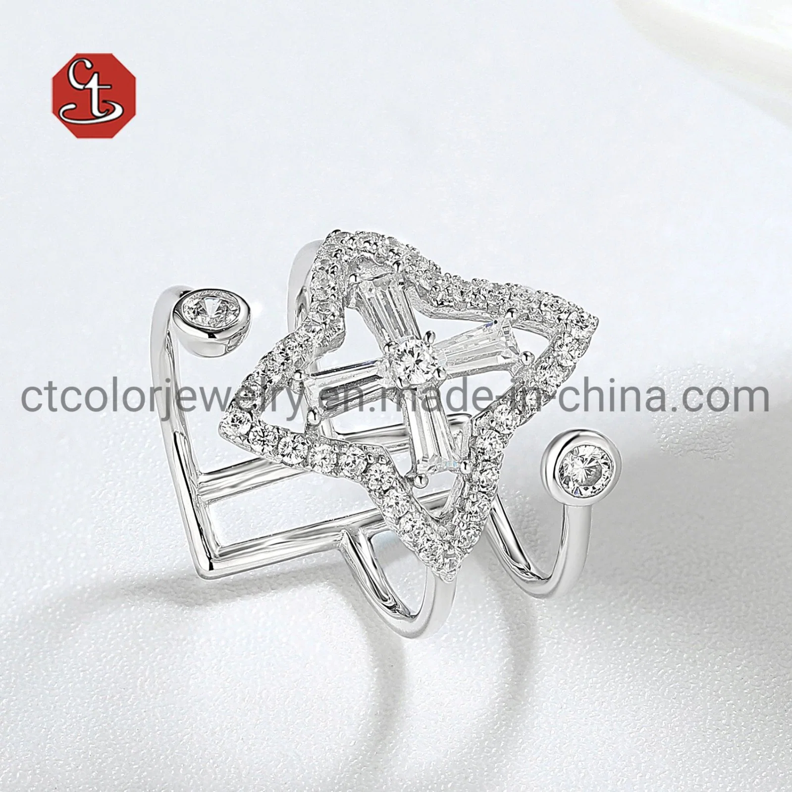 Chinese Supplier Silver Ring Wholesale/Supplier Jewelry Fashion Micro Setting Ring