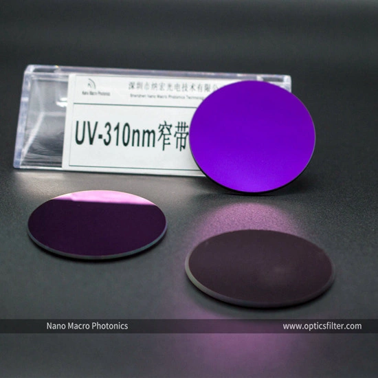 Customizable Different Wavelengths UV Fused Silica Narrow Bandpass Filter