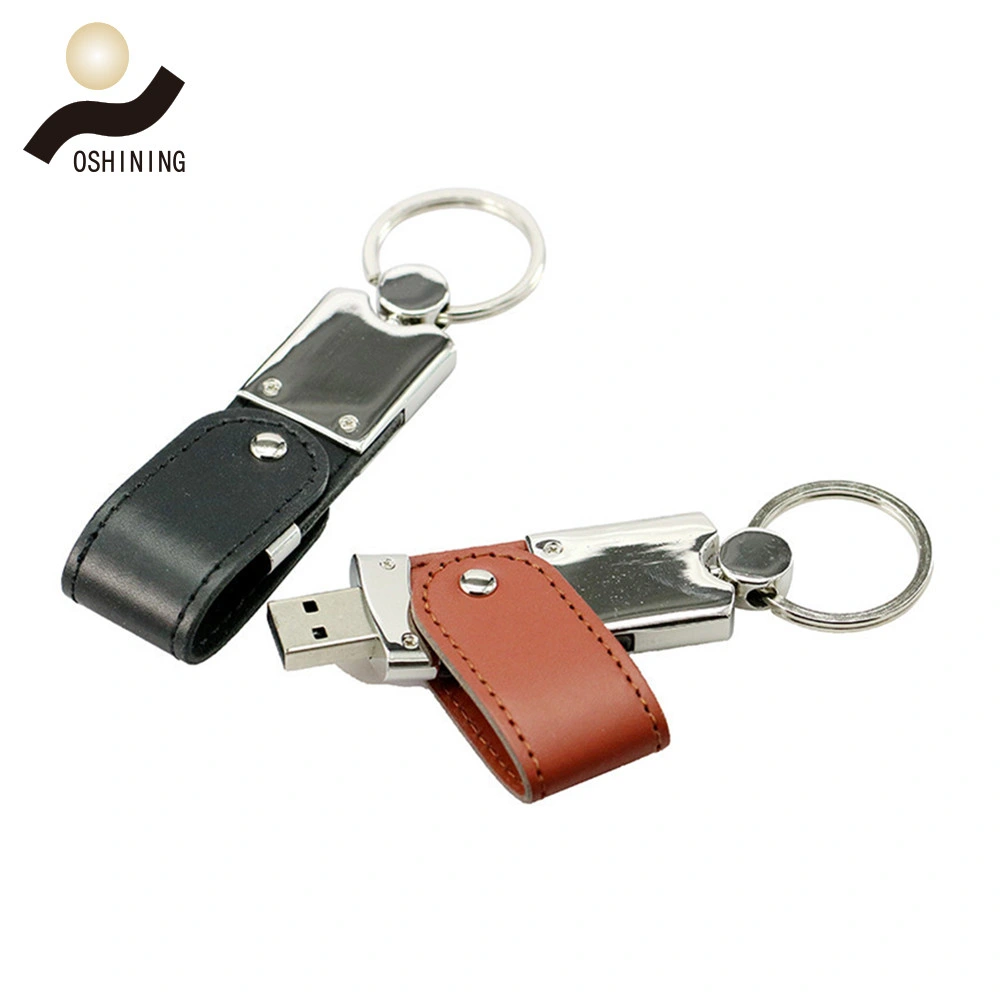 Leather USB Flash Memory Thumb Drive Sticks U Disk (USB-LT004)