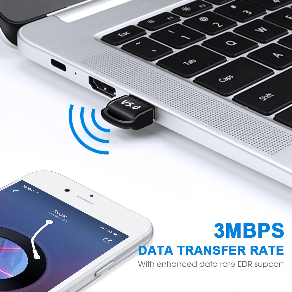 Bluetooth USB 5.0 Transmissor Receptor dongle adaptador Mini áudio de música sem fio Bluetooth