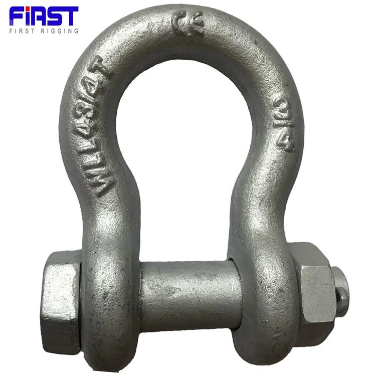 High Strength Us Type Alloy Steel G2130 Bow Shackle for Sling Connection