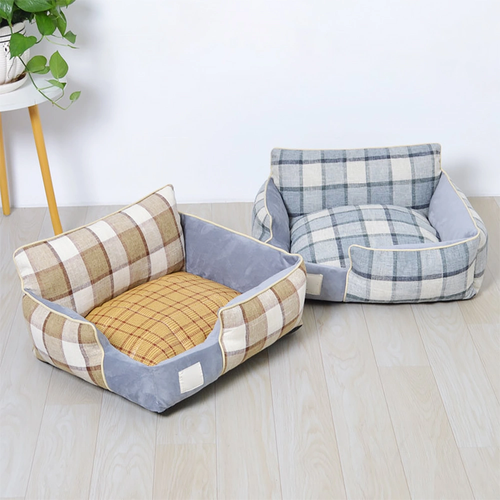 Gato nido de perro sofá cama rectangular Camas de mascotas