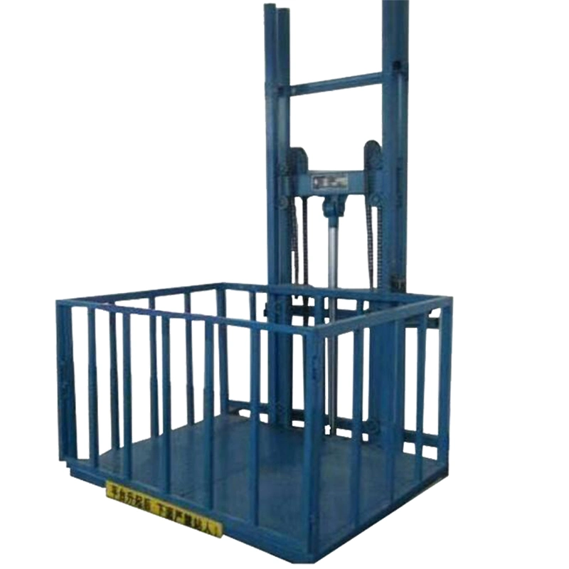 Wall Mounted Warehouse Guide Rail Hydraulic Cargo Lift Vertical Freight Elevator Electric Goods Lifting Equipment