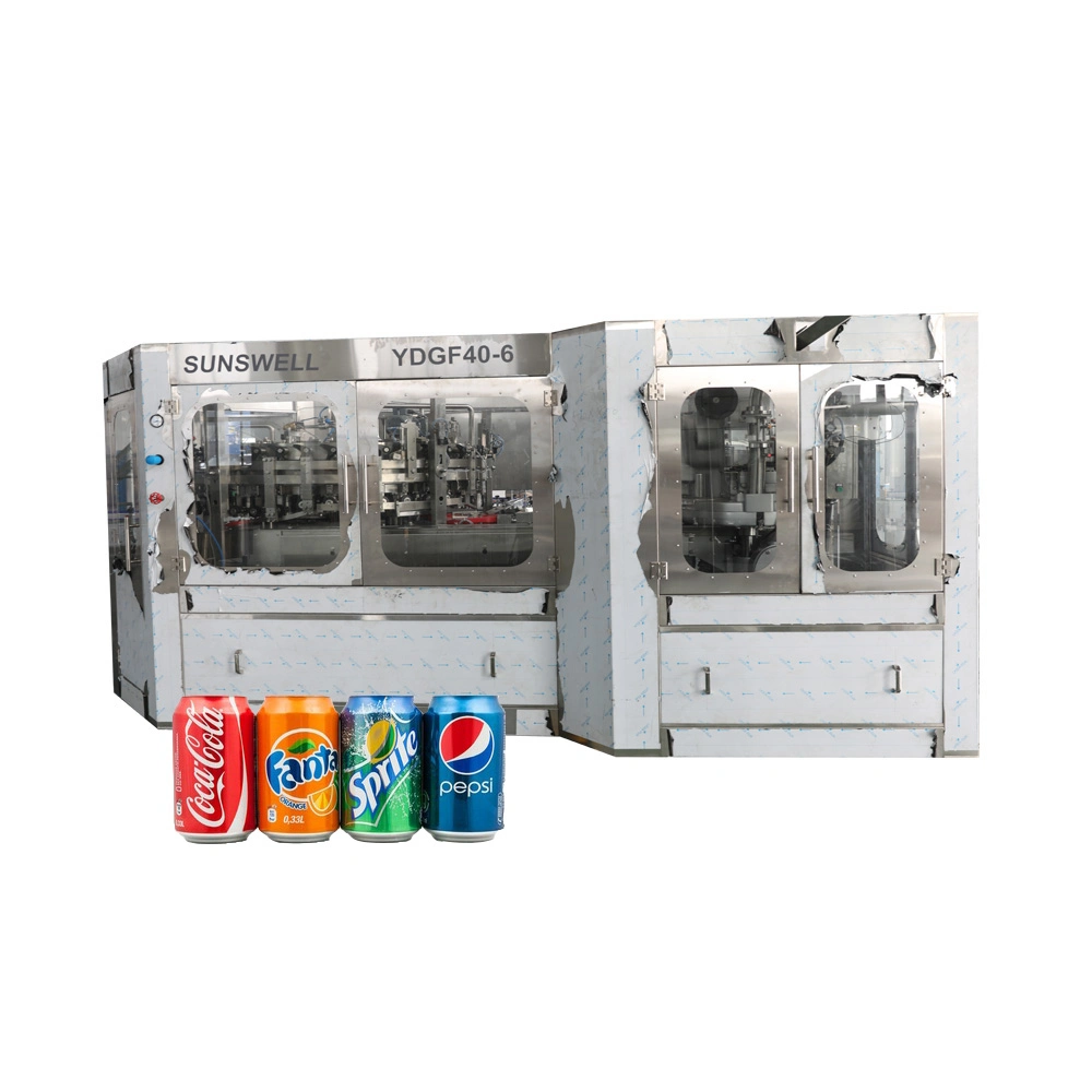 Good Price Aluminum Can Soda Water Beverage Carbonated Drink Beer Cola Canning Filling Machine