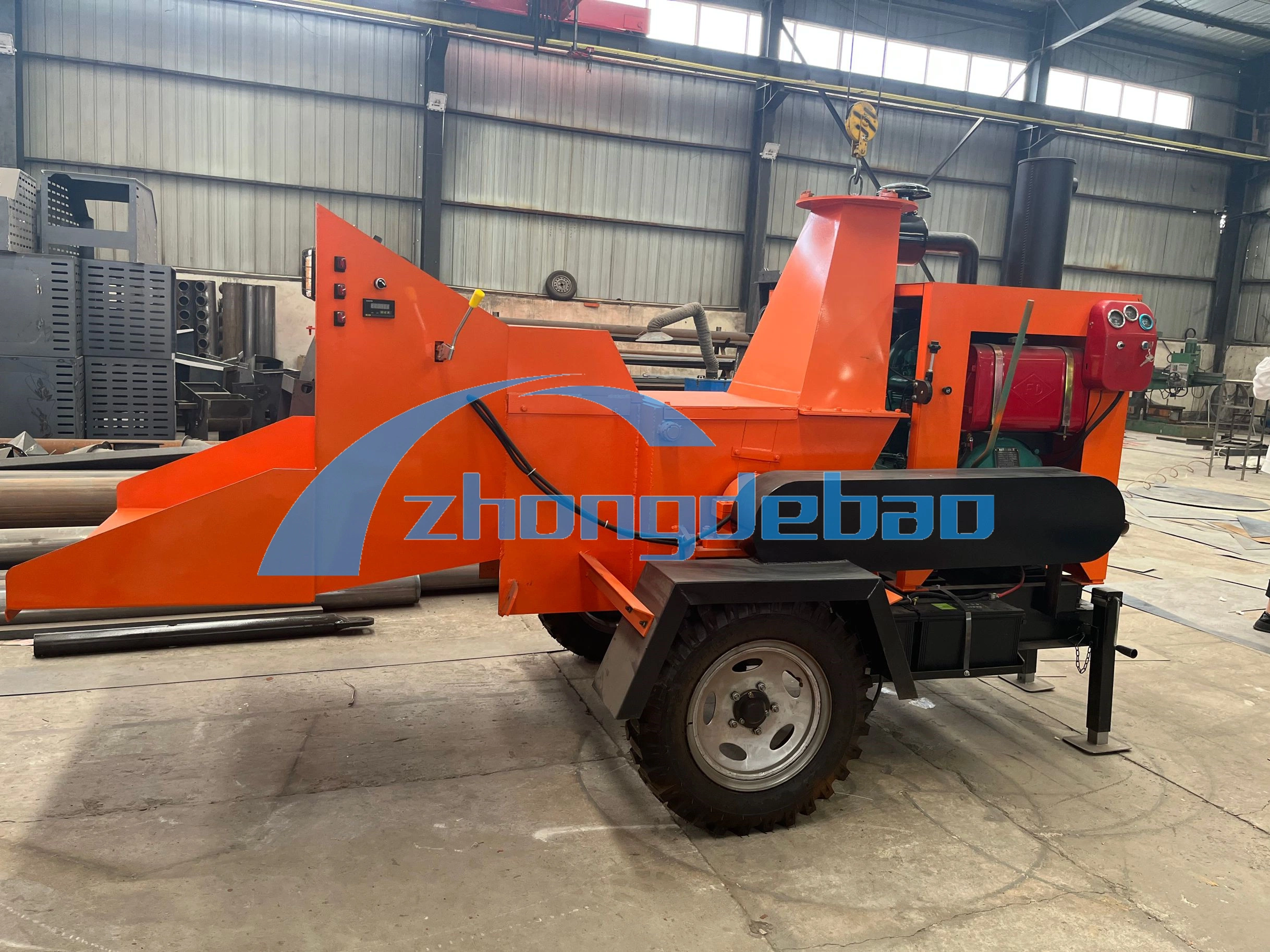 China Forestry Mobile Diesel Engine Wood Chipper Shredder Branch Wood Chip Crusher Machine for Sale