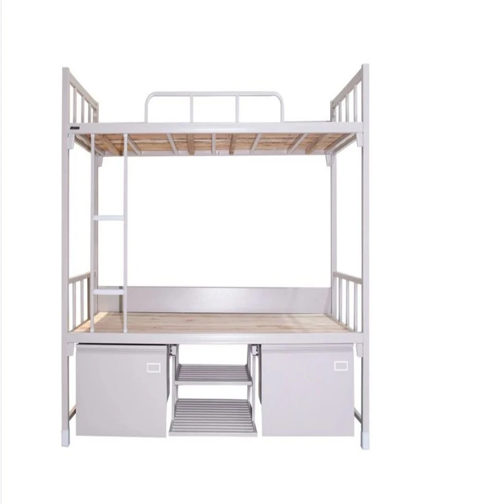 Новый серый/белый двухъярусные кровати рамы лестницы для взрослых однокомнатной с одной спальней