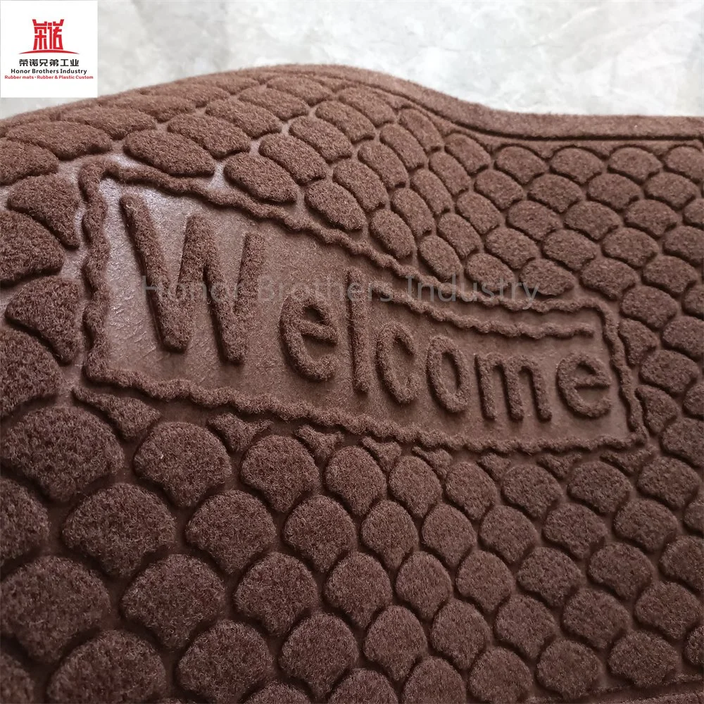 Rubber Entrance Outdoor Mats for Hotels, Shopping Malls, Pub, Tavern, Stone Brown