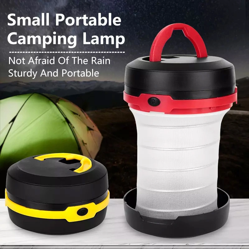 Mini portátil resistente al agua Solar hinchable LED luces parpadeantes Lámpara de Camping Solar