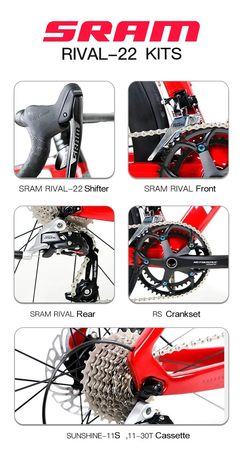 Galaxy Dual Disc Brake 24 Variable Speed Full Carbon Fiber Road Bike