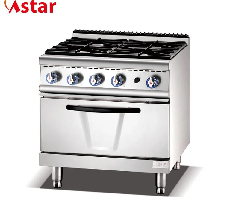 Astar Popular 4 Burner Gas Range Stove Gas Cooker with Oven Big Size