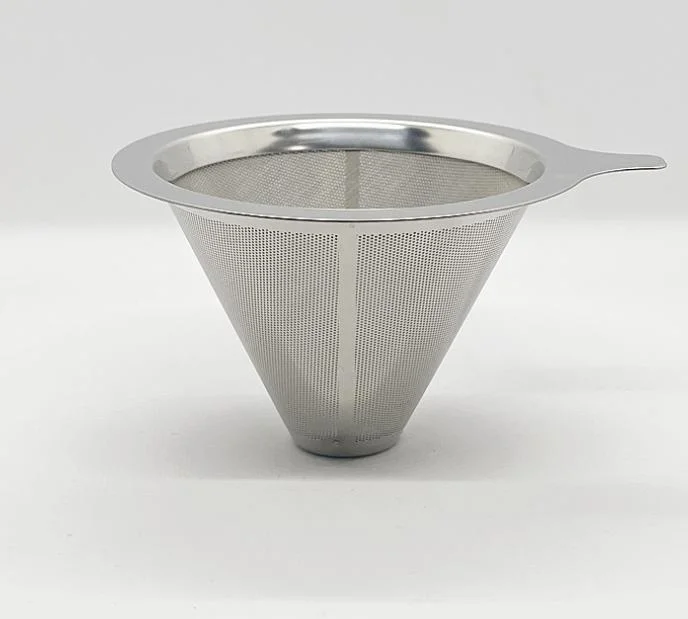 Mingwei Custom High quality/High cost performance Reusable Ultra Fine 304 Stainless Steel Pour Over Metal Coffee Filter