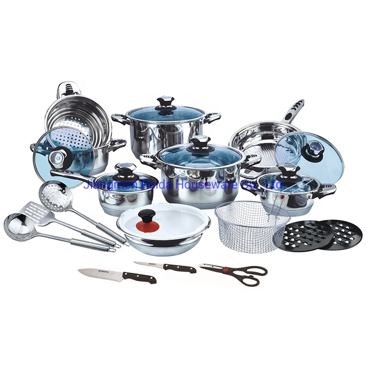 26pcs de acero inoxidable utensilios de cocina con cocina de acero inoxidable Herramientas / Tijeras / cuchilla en conjunto multifunción