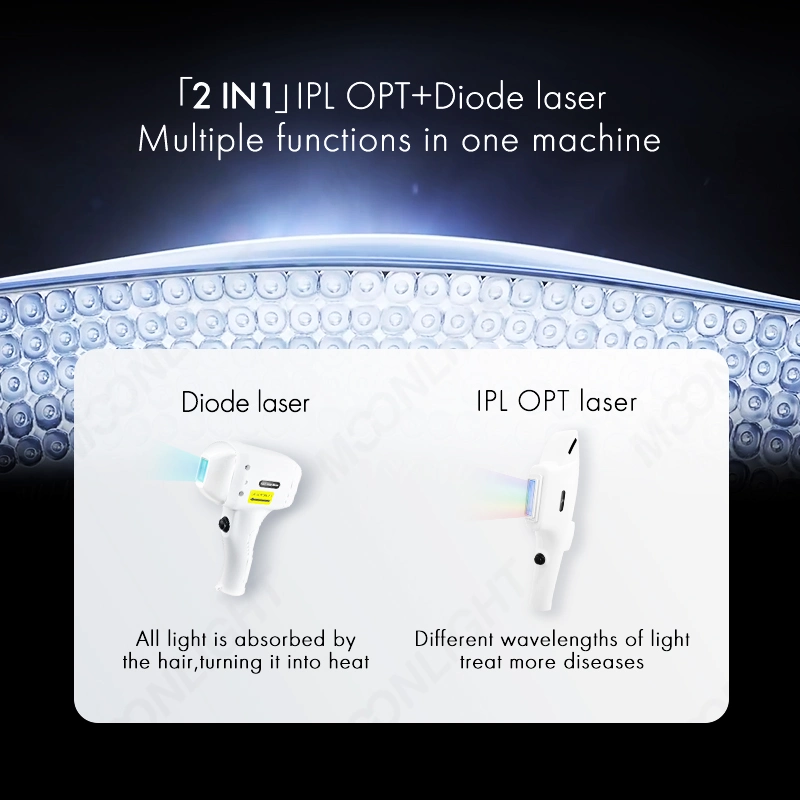 2023 Díodo de beleza laser luz laser IPL cabelo multifuncional Máquina de remoção e cuidados da pele