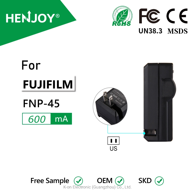 Cargador HEnjoy® FNP-45, NP-45 para Fujifilm/FUJI FinePix Jx250, Jx400, J38, J10, J20, Jx520, Jx580, Jx300, Jx680, Jx370, Jv200, Jv100, Jz250, Jz300, T550