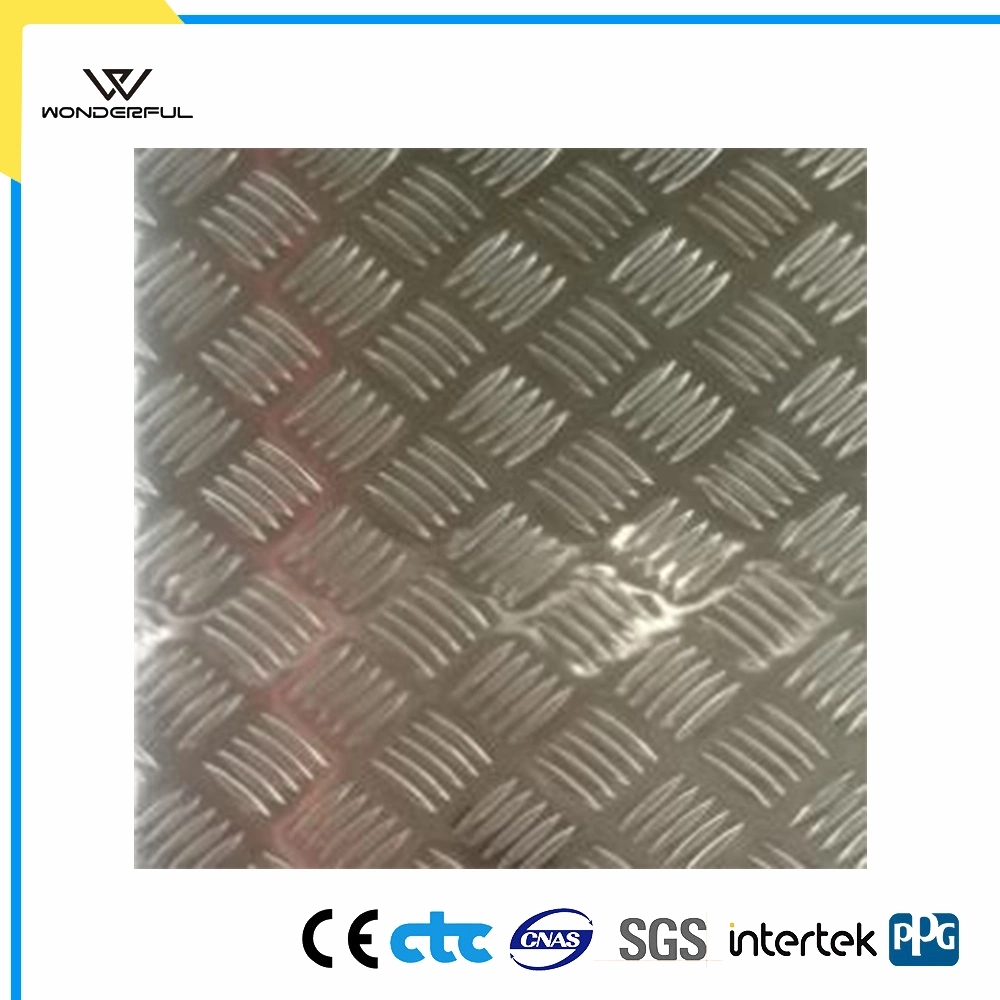 Anti-Slip Heat Insulation Anodized Stucco Embossed Diamond Pattern Aluminum Checkered Chequered Sheet for Building Decoration